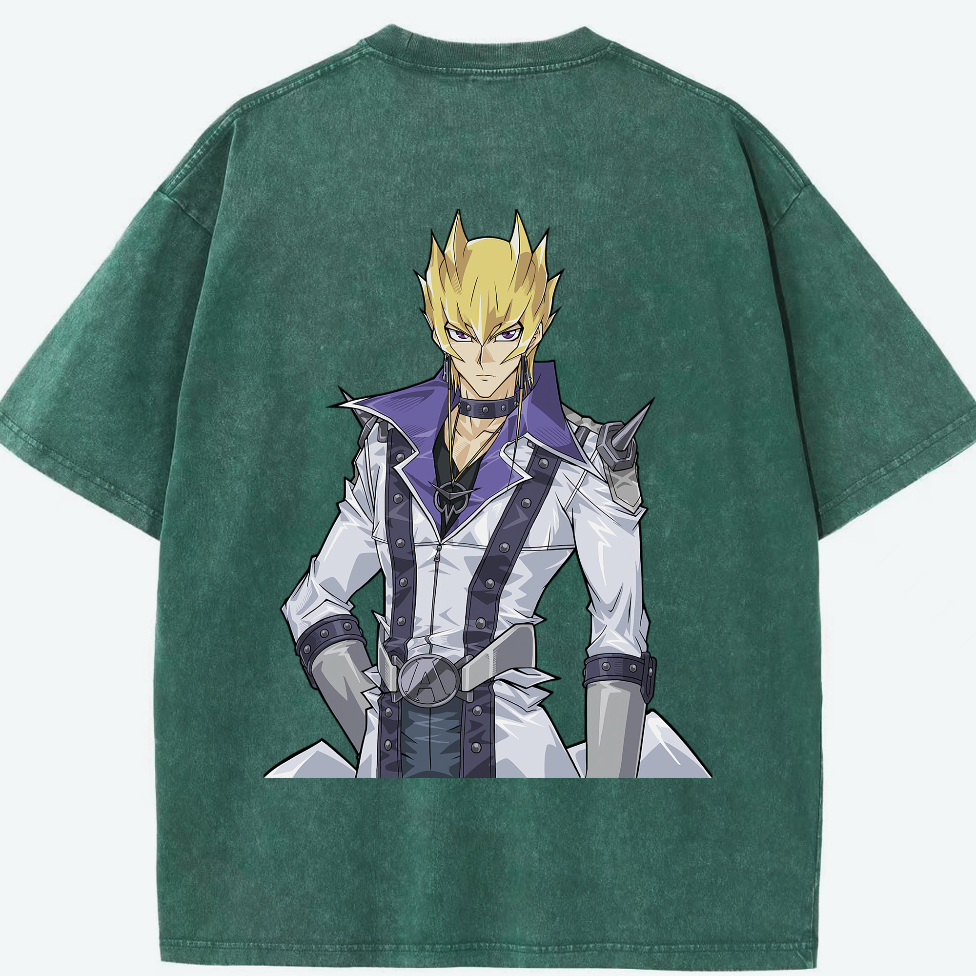 （画像用） 遊☆戯☆王 Yu-Gi-Oh! 綿100% ヴィンテージ風 半袖Tシャツ（背面プリント）